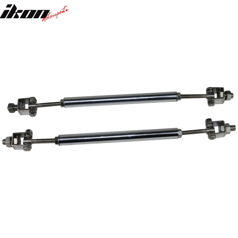 Fits Honda Civic 62"-66" 3PCS Front Bumper Lip A Style Black + Strut Rods