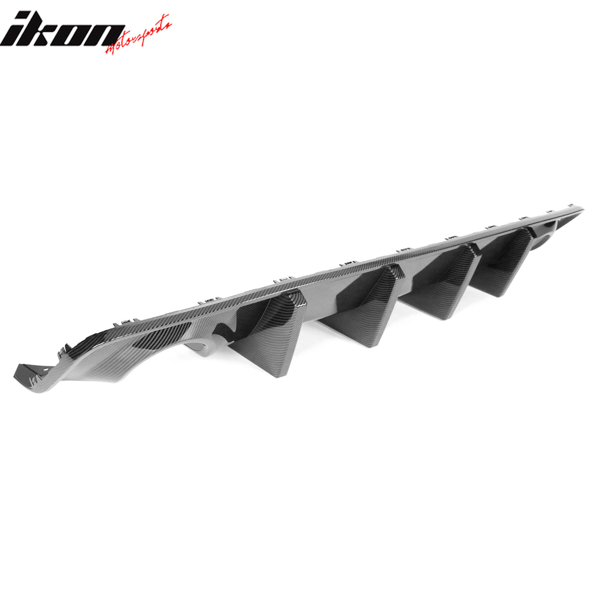 For 20-23 Charger Widebody IKON PP Carbon Fiber Print Rear Diffuser + Apron Spat