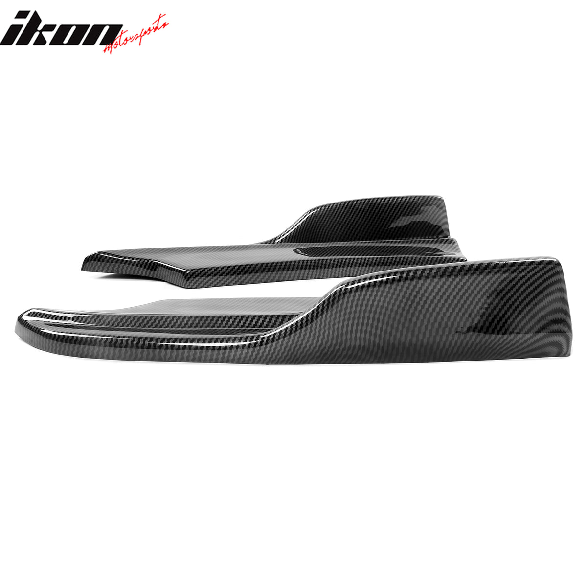 For 20-23 Charger Widebody IKON PP Carbon Fiber Print Rear Diffuser + Apron Spat