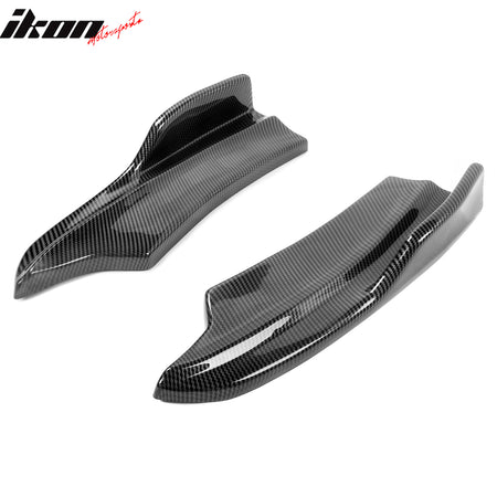 For 20-23 Charger Widebody IKON PP Carbon Fiber Print Rear Diffuser + Apron Spat