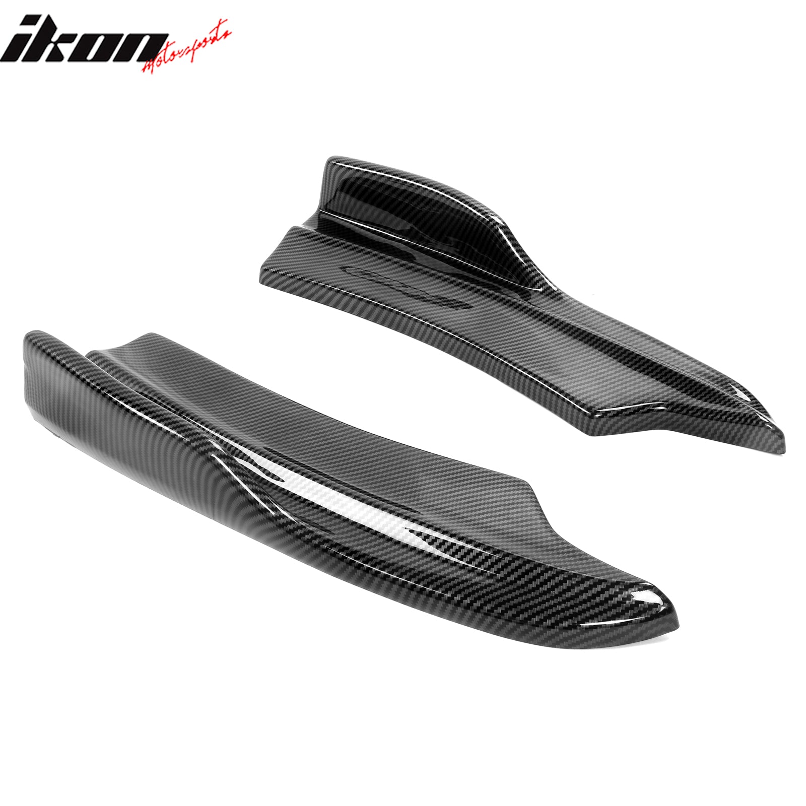 For 20-23 Charger Widebody IKON PP Carbon Fiber Print Rear Diffuser + Apron Spat