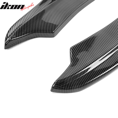 For 20-23 Charger Widebody IKON PP Carbon Fiber Print Rear Diffuser + Apron Spat