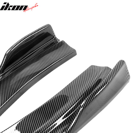 For 20-23 Charger Widebody IKON PP Carbon Fiber Print Rear Diffuser + Apron Spat