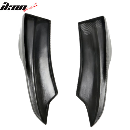 For 20-23 Charger Widebody IKON PP Carbon Fiber Print Rear Diffuser + Apron Spat