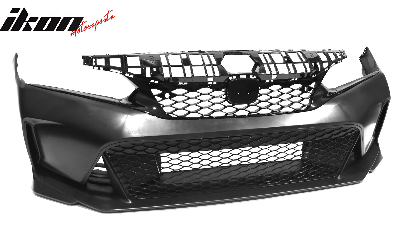 Fits 22-24 Civic Hatchback &Si Type R Style Front Bumper Cover PP + Upper Grille