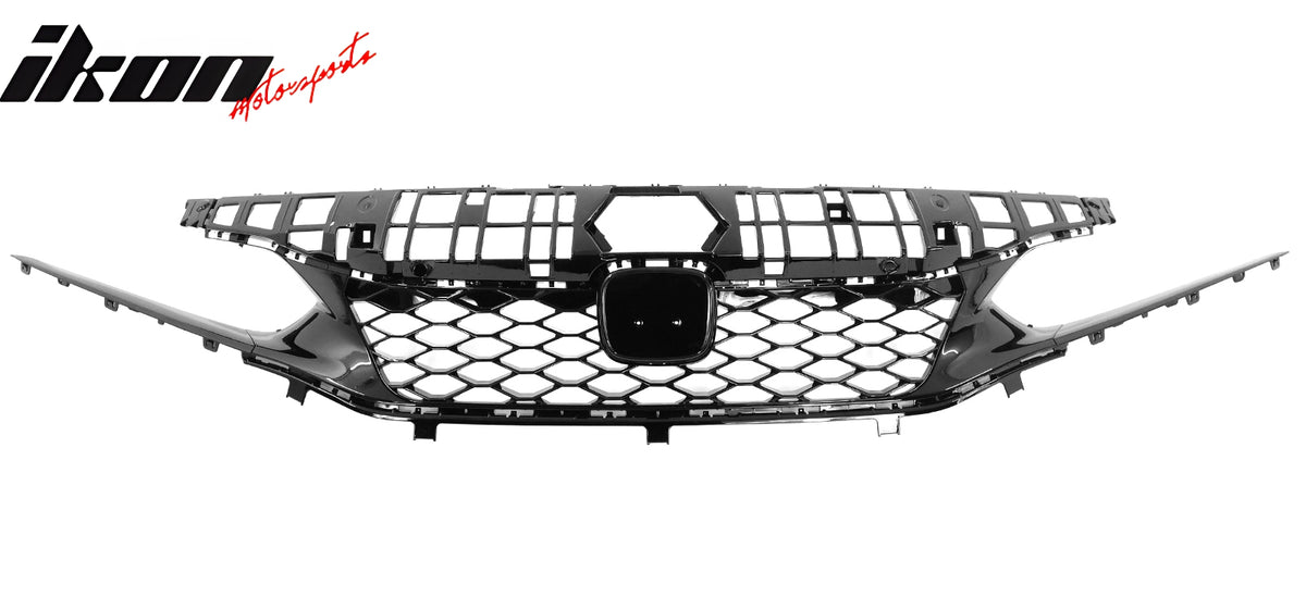 Fits 22-24 Civic Hatchback &Si Type R Style Front Bumper Cover PP + Upper Grille