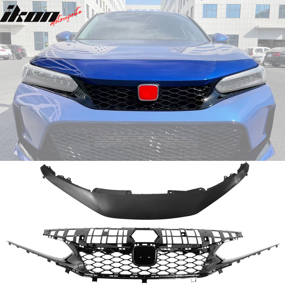 2022-2024 Civic Sedan Type R Style Front Bumper Upper Grill & Trim