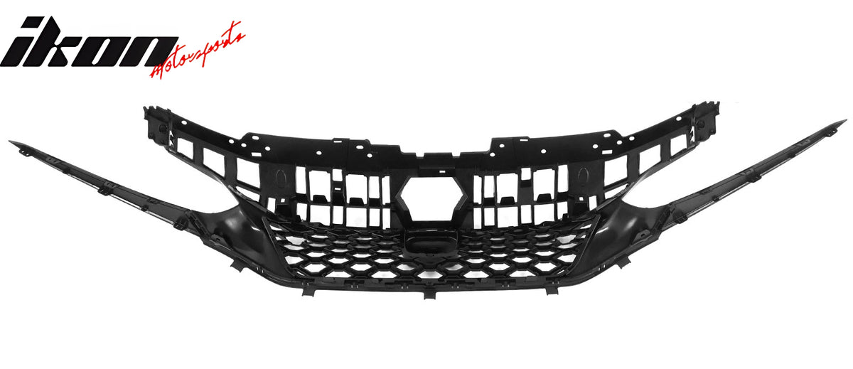 Fits 22-24 Honda Civic Sedan Type R Style Front Upper Grille + Bumper Upper Trim