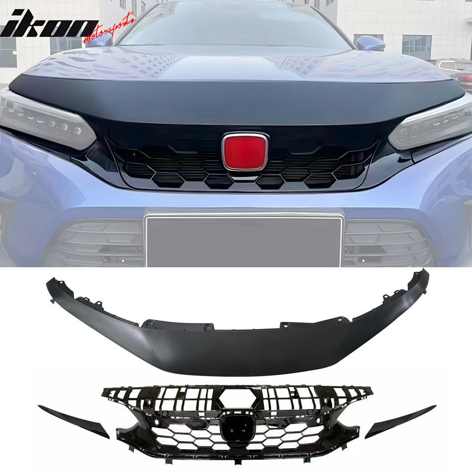 2022-2024 Honda Civic Sedan Si Style Front Bumper Upper Grill & Trim