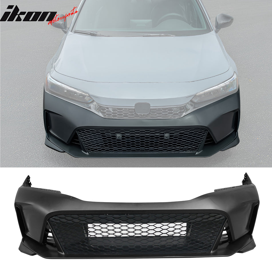 2022-2024 Honda Civic Type R Style Front Bumper Cover Set Unpainted PP