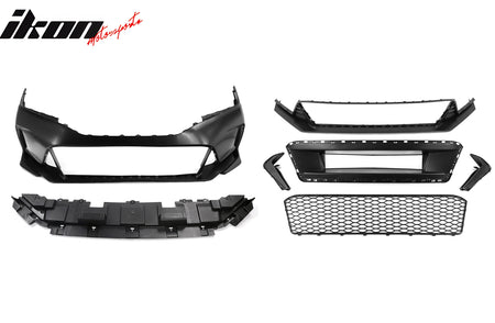 For 22-24 Honda Civic Type R Style Front Bumper Cover PP +Lower Grill +Undertray