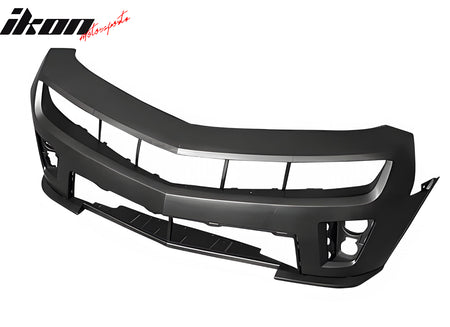 Fits 10-15 Chevy Camaro ZL1 Style Front Bumper Conversion Kit W/ Lip + Foglights