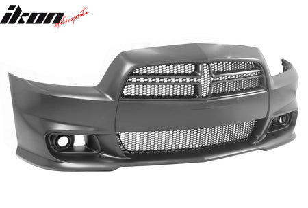 Fits 11-14 Dodge Charger SRT8 Front Bumper Cover Conversion + Grilles W/O ACC PP