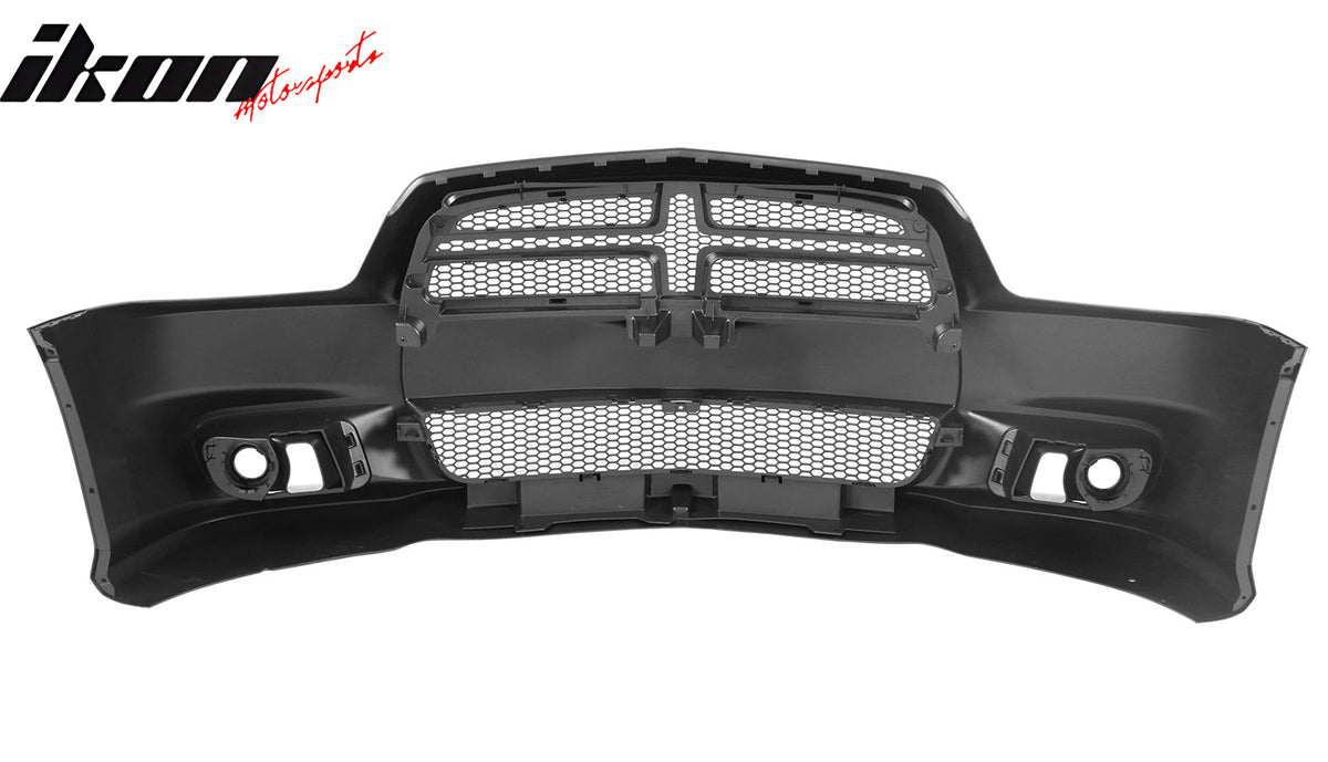 Fits 11-14 Dodge Charger SRT8 Front Bumper Cover Conversion + Grilles W/O ACC PP