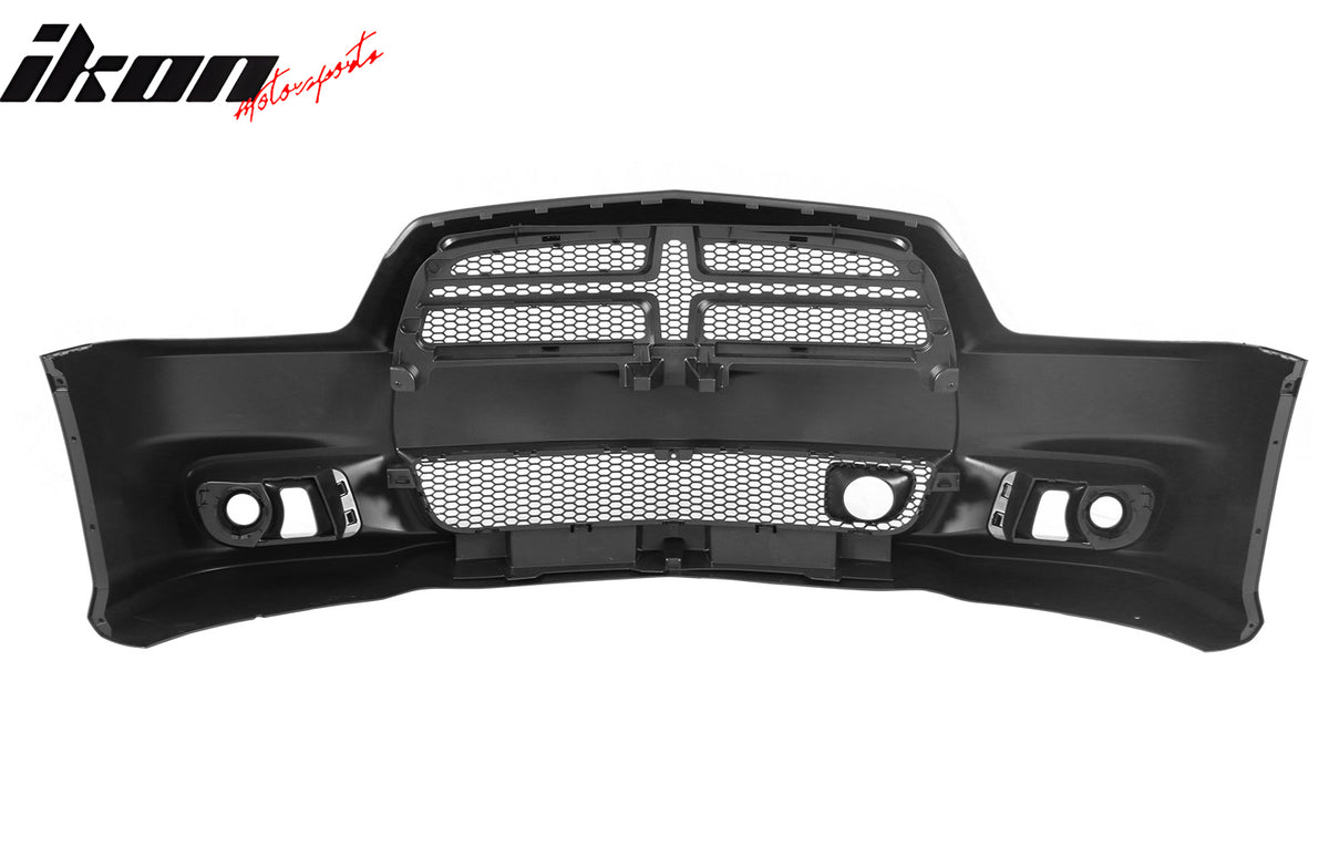 Fits 11-14 Dodge Charger SRT8 PP Front Bumper Cover Conversion + Grilles W/ ACC