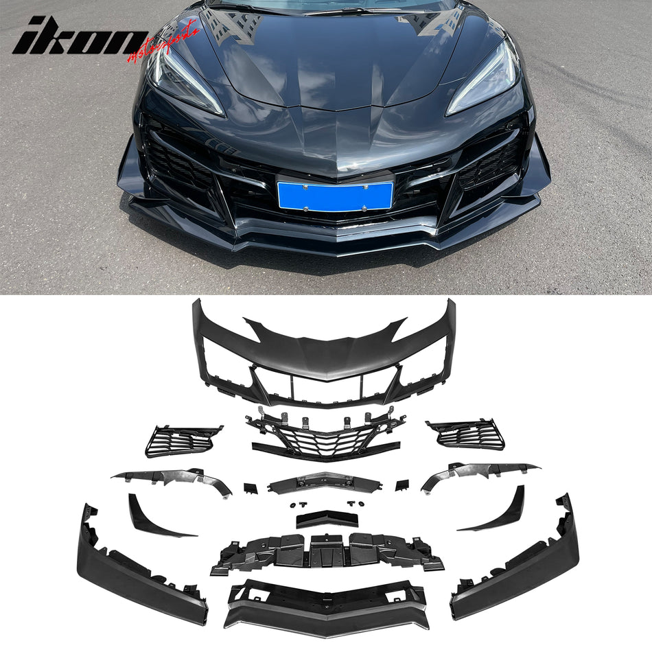 2020-2024 Chevrolet Corvette Z06 Z07 Style Front Bumper Conversion PP