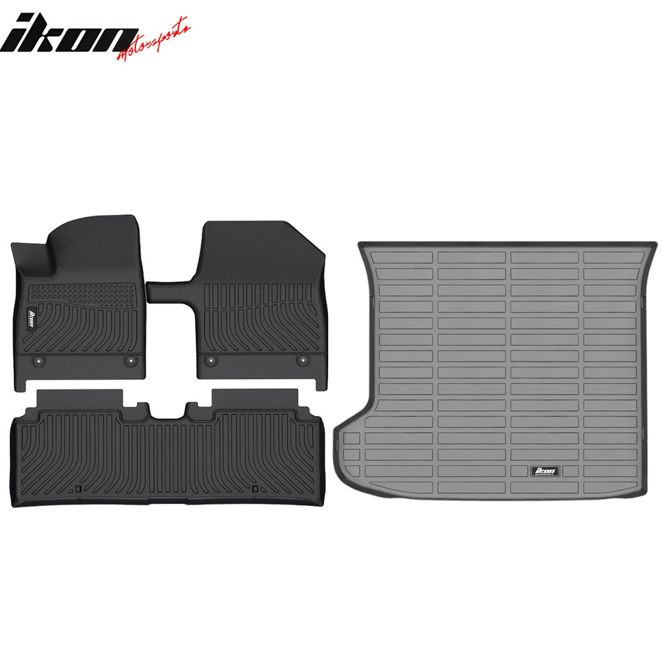 2022-2024 Kia EV6 All Weather 3D Floor Mat Carpets + Trunk Mat TPE