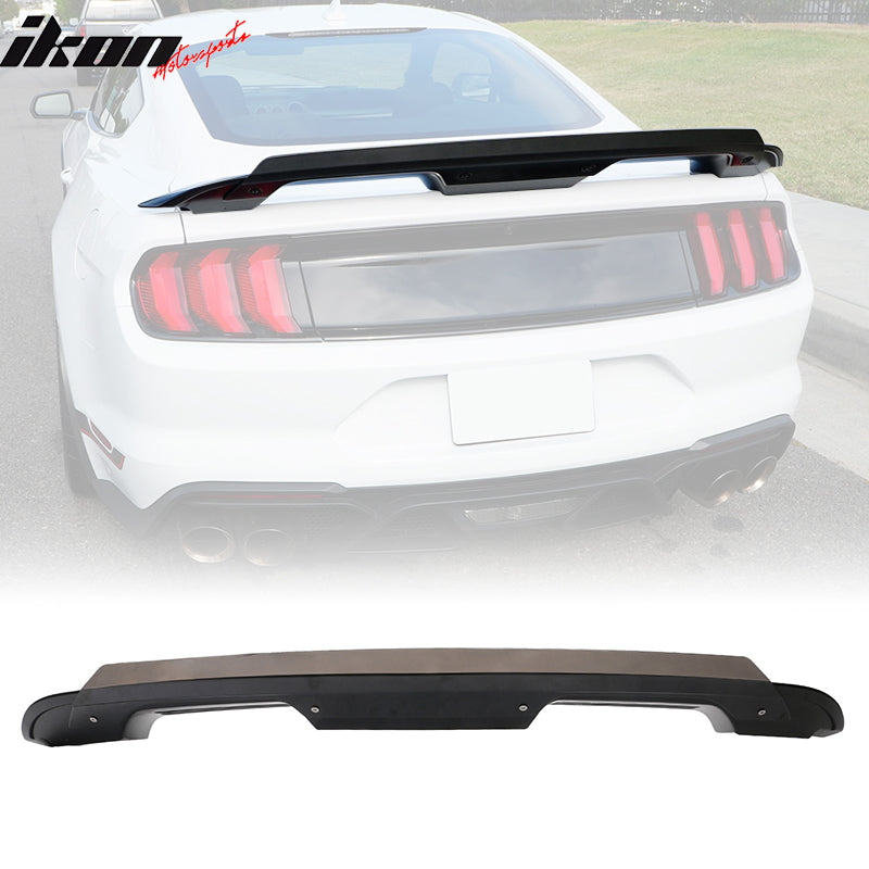 2015-2023 Ford Mustang GT500 Matte Black Trunk Spoiler Gurney Flap ABS