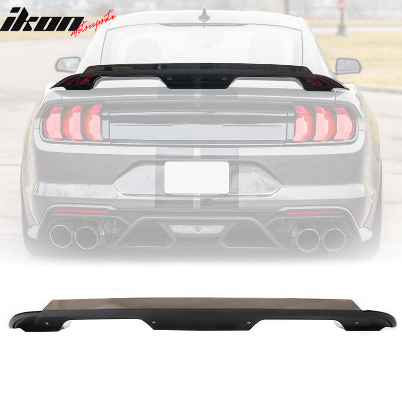 2015-2023 Ford Mustang GT500 Gloss Black Trunk Spoiler Gurney Flap ABS