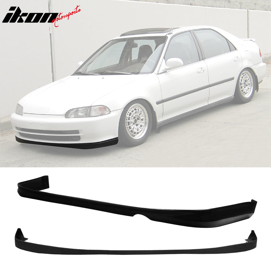 Rear Diffuser & Front Lip For 1992-1995 Honda Civic PU Unpainted