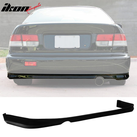 Fits 92-95 Honda Accord Sedan 4-Door Rear Diffuser Lip + Front Bumper Lip - PU