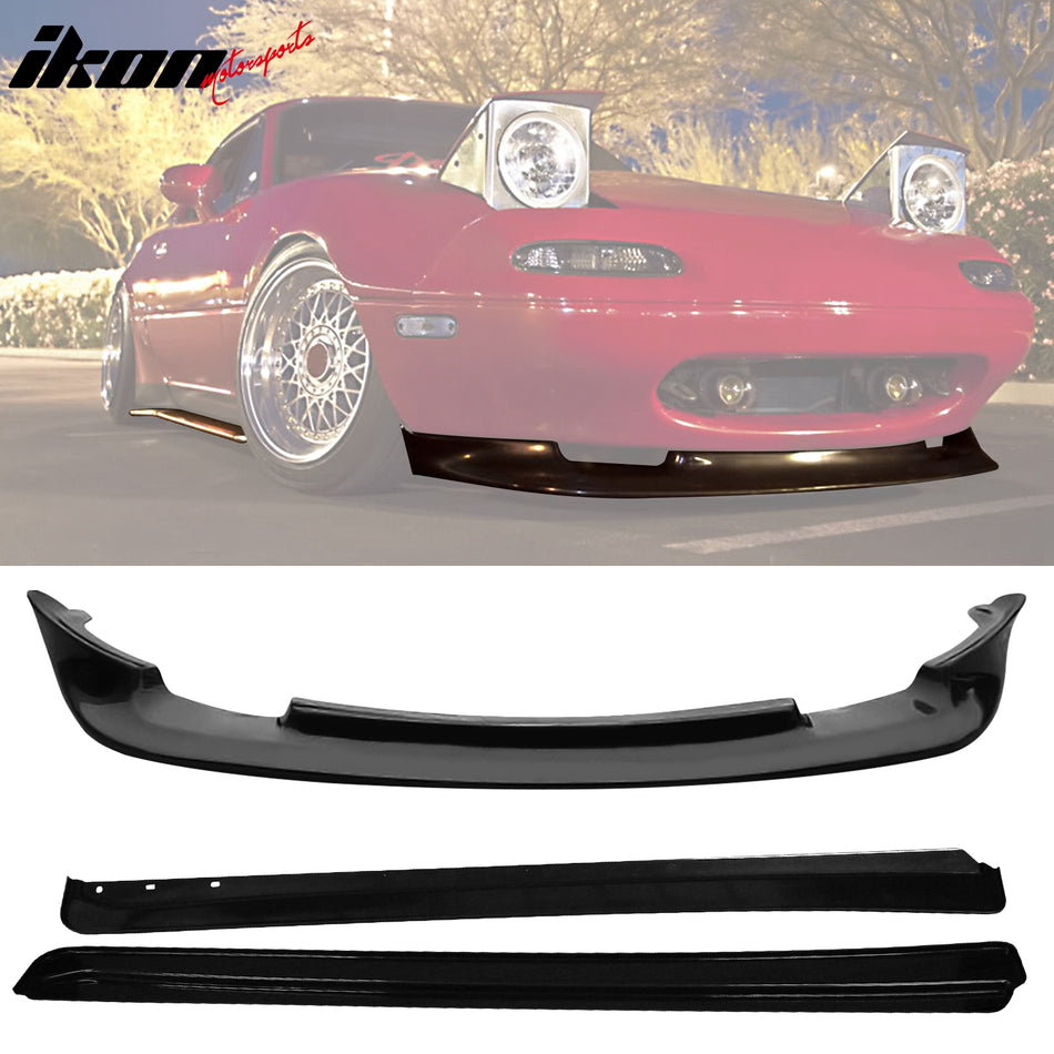 1990-1997 Mazda Miata Side Skirts & Front Lip FD Style PU Spoiler