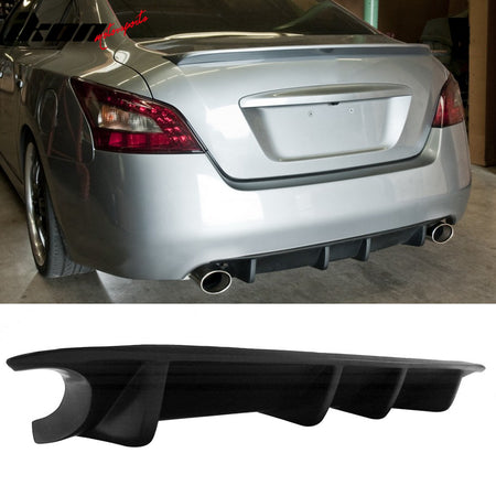 Fits 09-15 Nissan Maxima Sedan MDP Style Rear Diffuser Lip + Front Bumper Lip PU