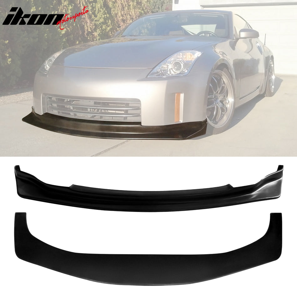 Front Lip & Matching Splitter For 2006-2009 Nissan 350Z N1 Style Black