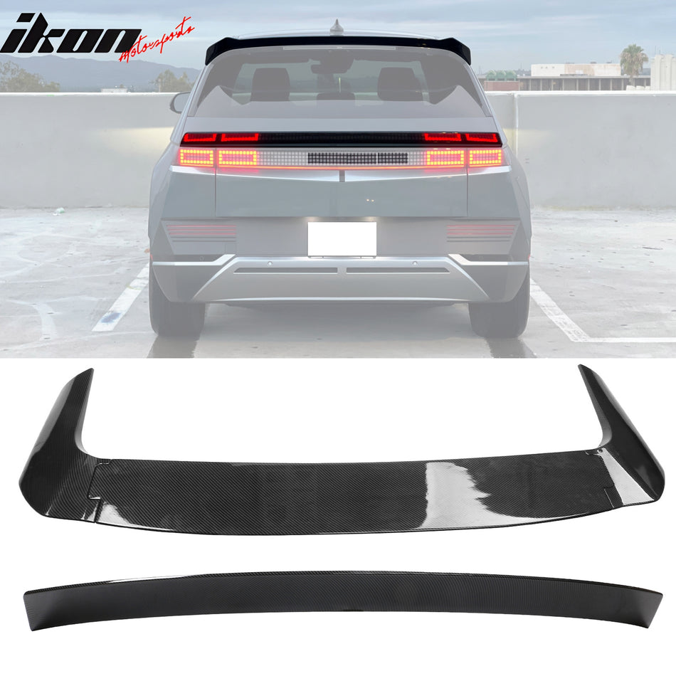 2022-2024 Hyundai Ioniq 5 Carbon Fiber Print Trunk + Roof Spoiler ABS