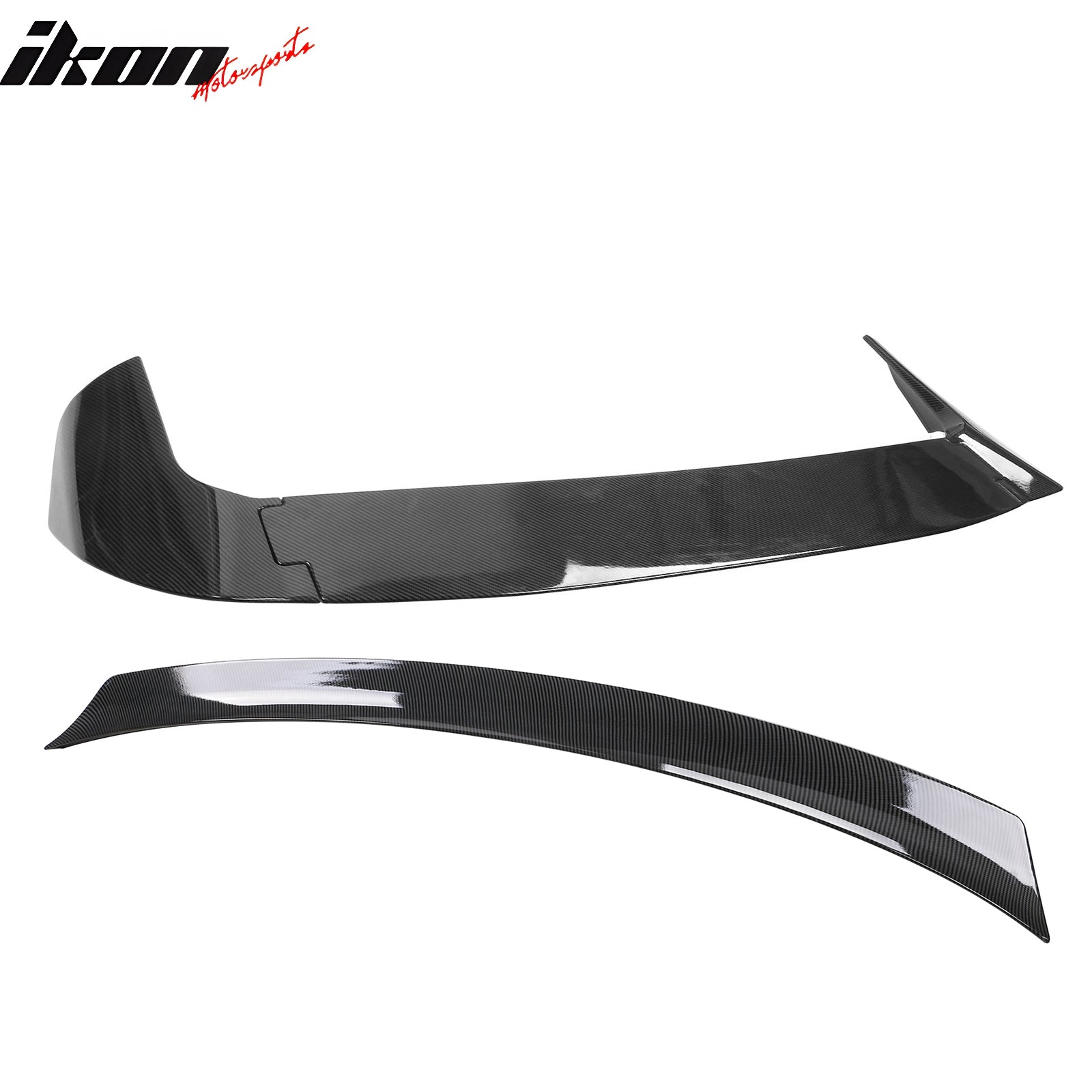 Fits 22-24 Hyundai Ioniq 5 Trunk Spoiler + Roof Spoiler Carbon Fiber Print ABS