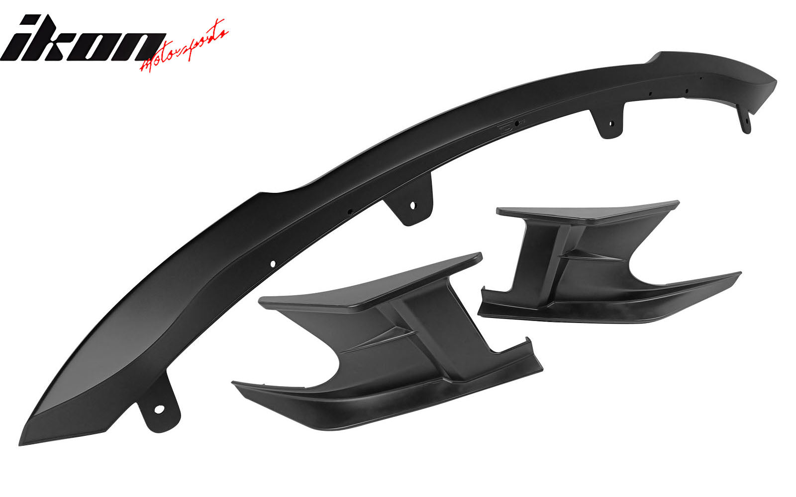 Fits 19-21 Toyota Corolla Front Bumper Lip Spoiler Matte Black ABS Side Canards