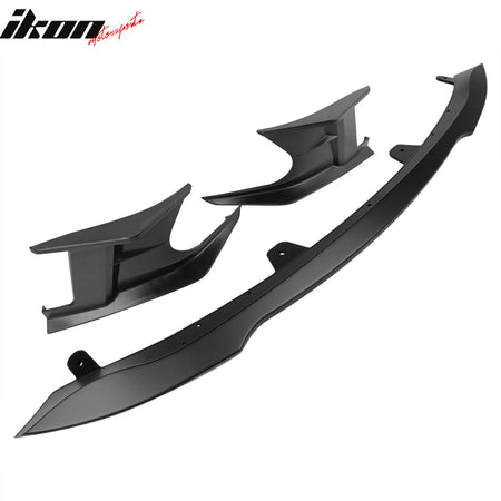 Fits 19-21 Toyota Corolla Front Bumper Lip Spoiler Matte Black ABS Side Canards