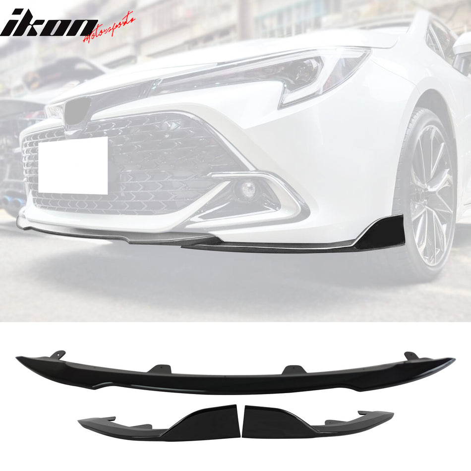 2022-2023 Toyota Corolla Auris 5-Door Gloss Black 3PC Front Bumper Lip