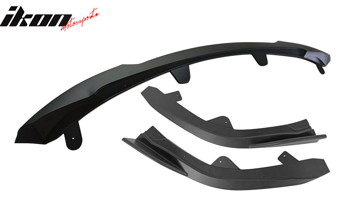 Fits 22-23 Toyota Corolla Auris E210 Hatchback 3PCS Front Bumper Lip Matte Black