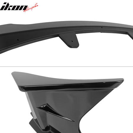 Fits 22-23 Toyota Corolla 5-Door 2PC Side Canards + Front Bumper Lip Gloss Black