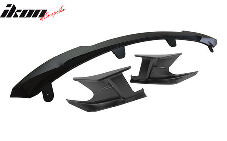 Fits 22-23 Toyota Corolla 5-Door 2PC Side Canards + Front Bumper Lip Matte Black