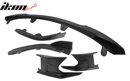 Fits 22-23 Toyota Corolla Auris 3PC Front Bumper Lip 2PC Side Canard Matte Black