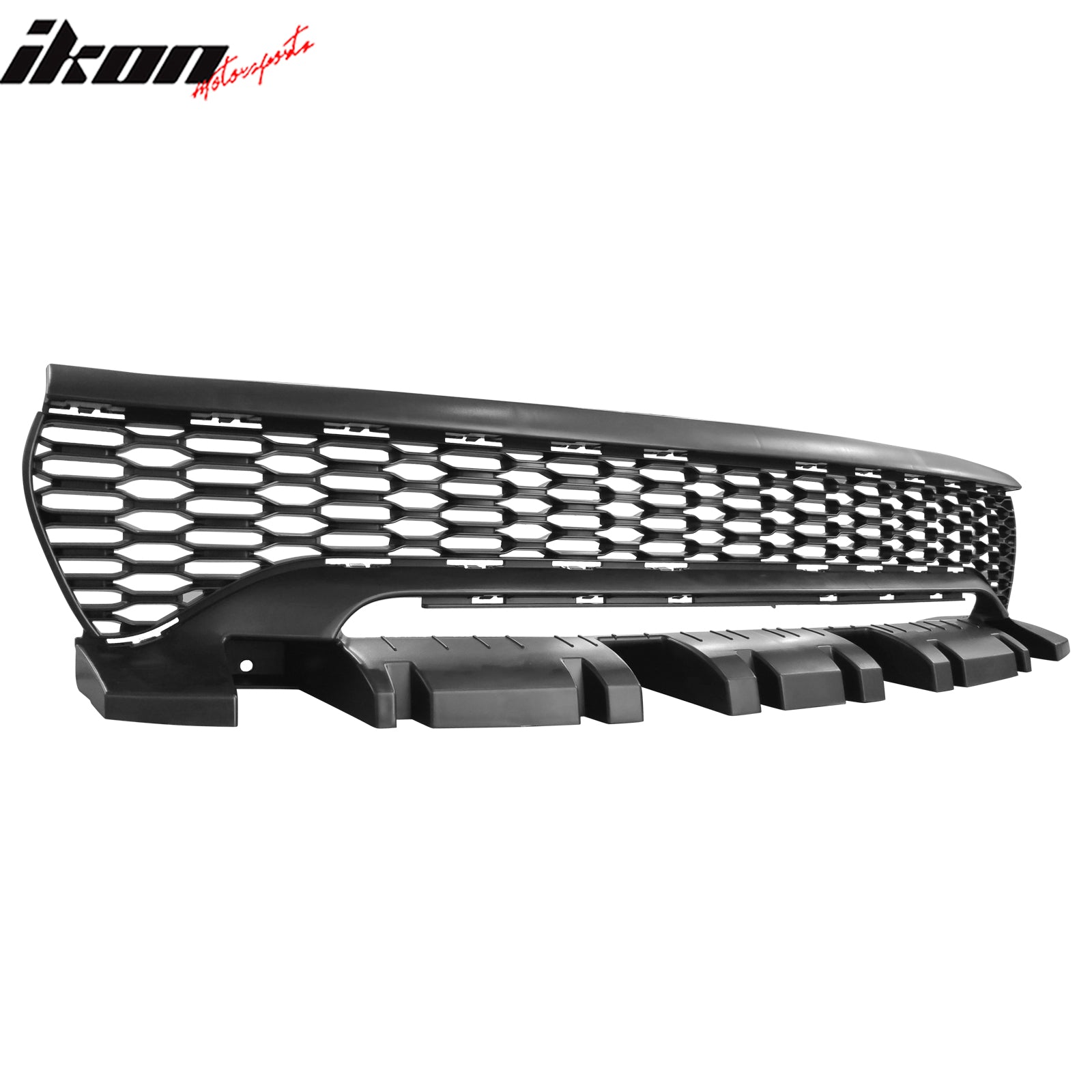 Fits 15-23 Charger Upper Lower Grilles Front Bumper Cover W/ Matte Black Lip PP