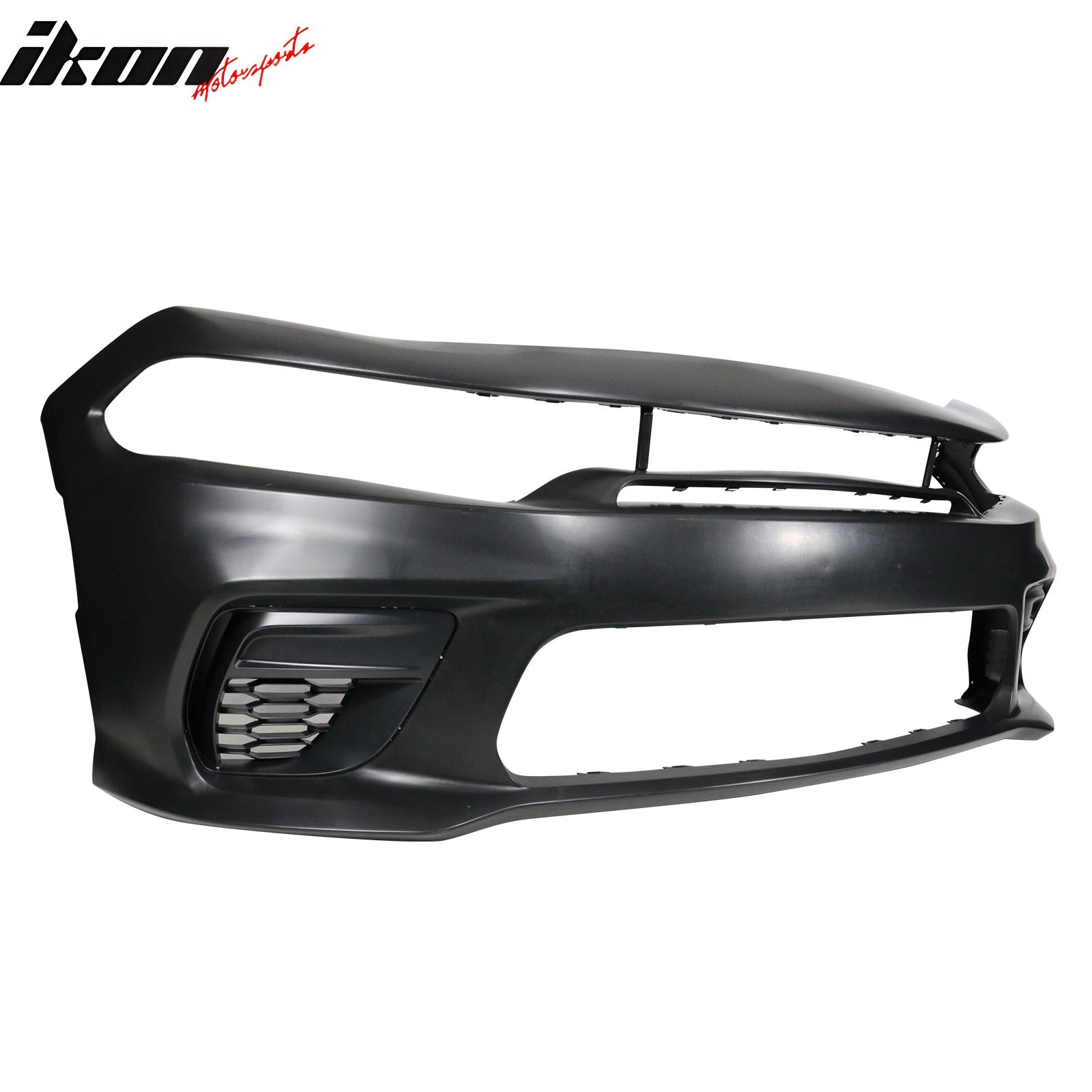 For 15-23 Charger SRT Upper Lower LED Grilles Bumper Cover W/ Matte Black Lip PP