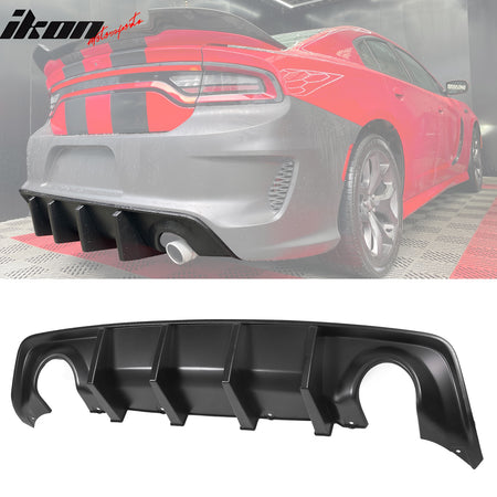 For 15-23 Charger SRT Upper Lower Grilles Rear Front Bumper Cover W/ Pink Lip PP