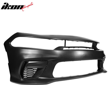 For 15-23 Charger SRT Upper Lower Grille Rear Front Bumper W/ Matte Black Lip PP