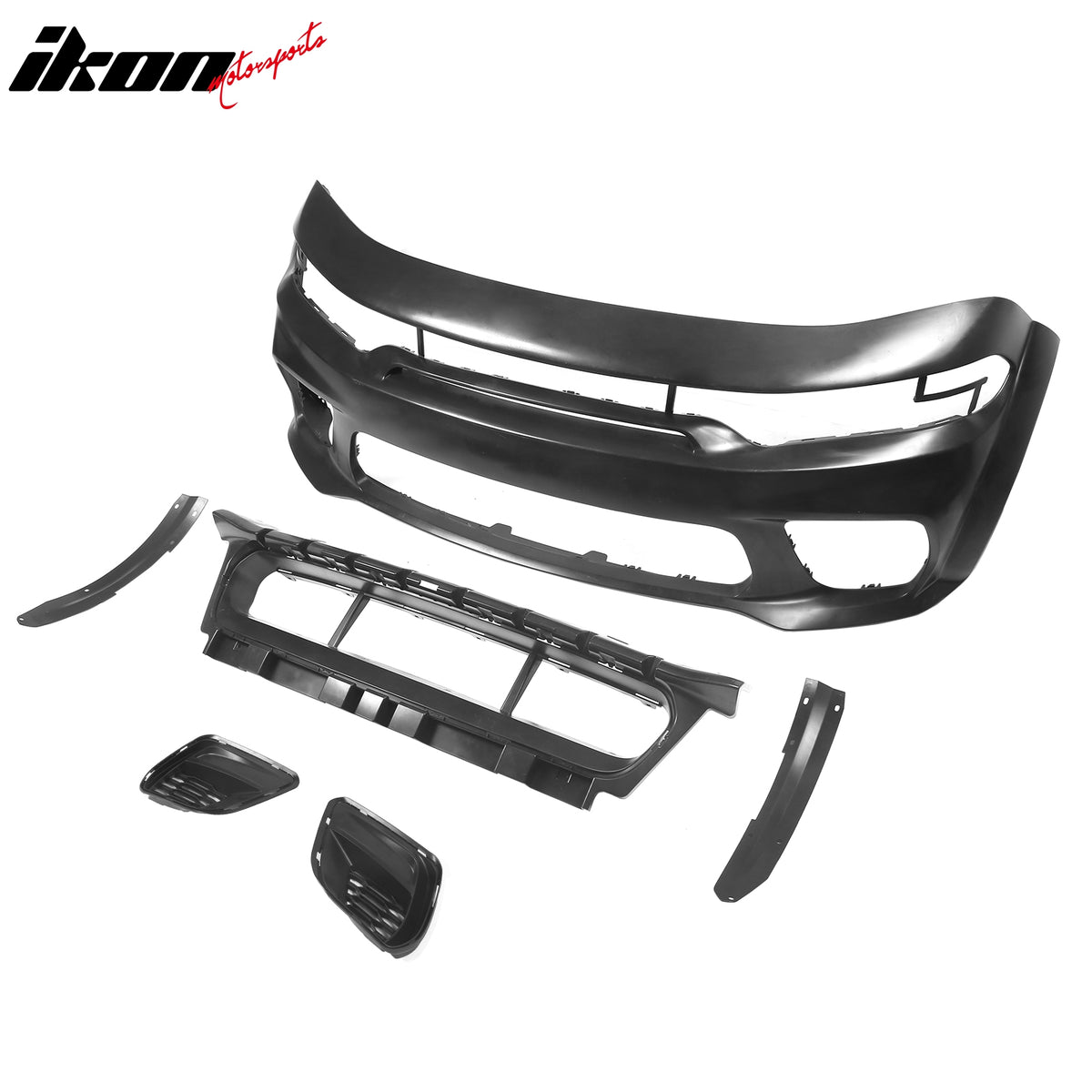 Fits 15-23 Charger Widebody Bumper Covers SRT Grille Carbon Fiber Print Diffuser