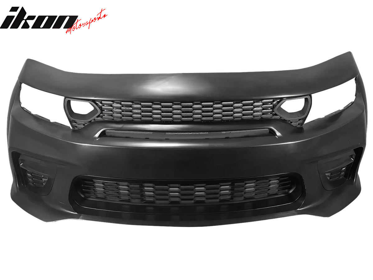 Fits 20-23 Charger Widebody Front Bumper Assembly Replacement W/ SRT Grilles