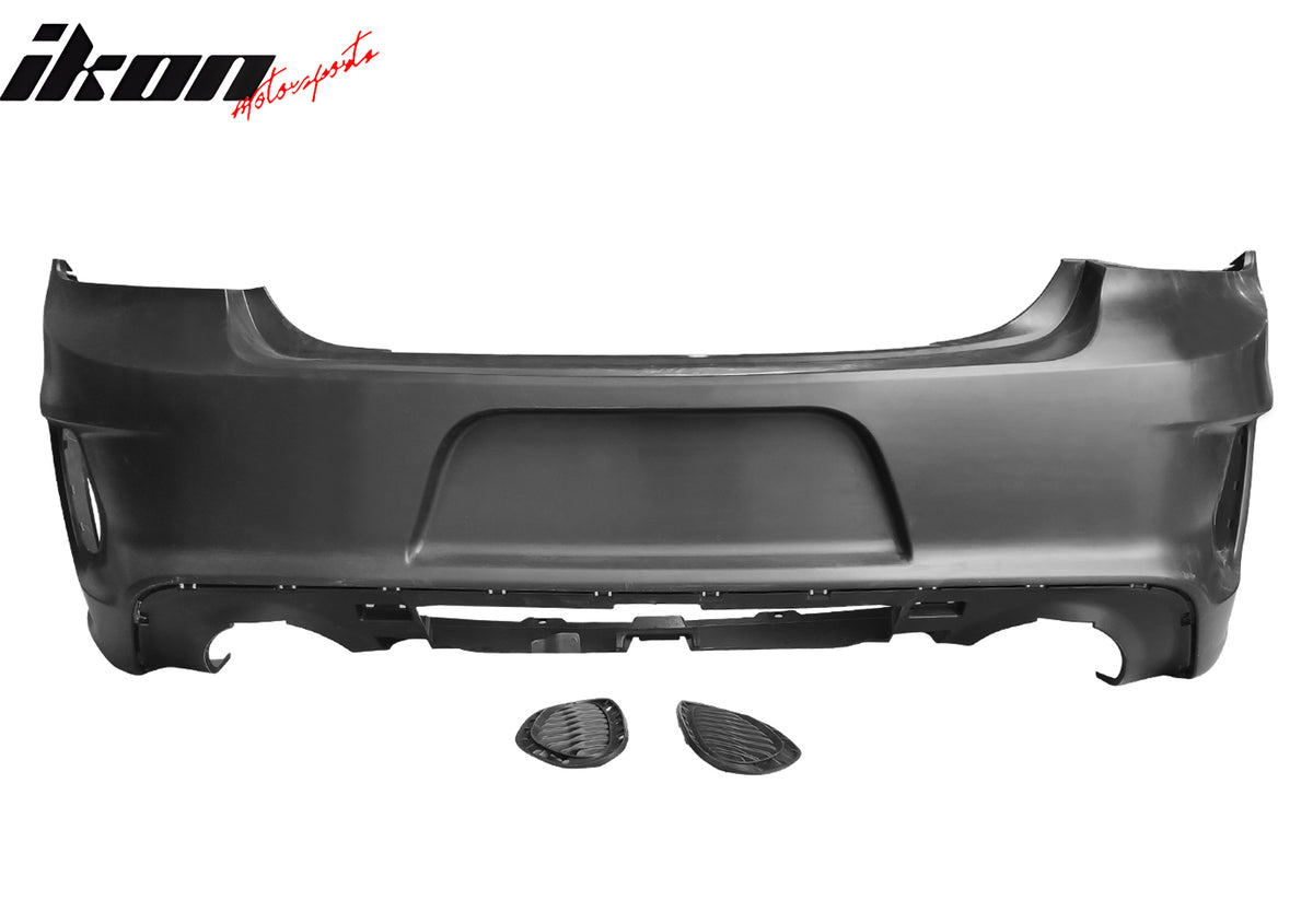 Fits 20-23 Charger Widebody Bumper Cover + Carbon Fiber Print Diffuser W/ 4 Fin