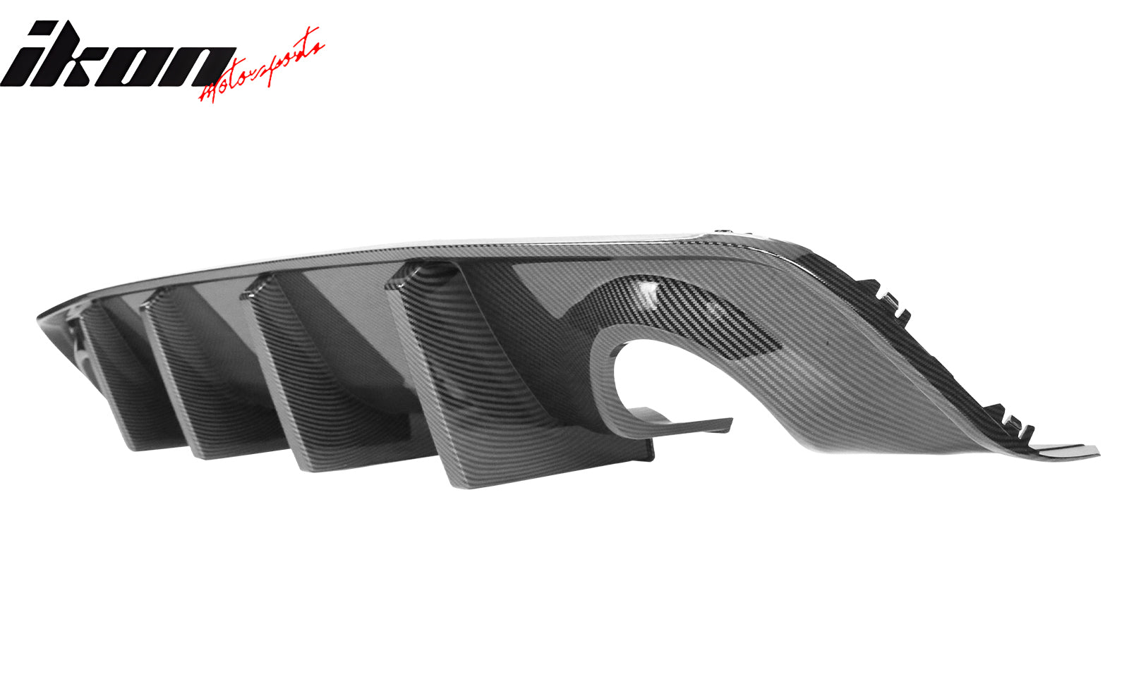 Fits 20-23 Charger Widebody Bumper Cover + Carbon Fiber Print Diffuser W/ 4 Fin