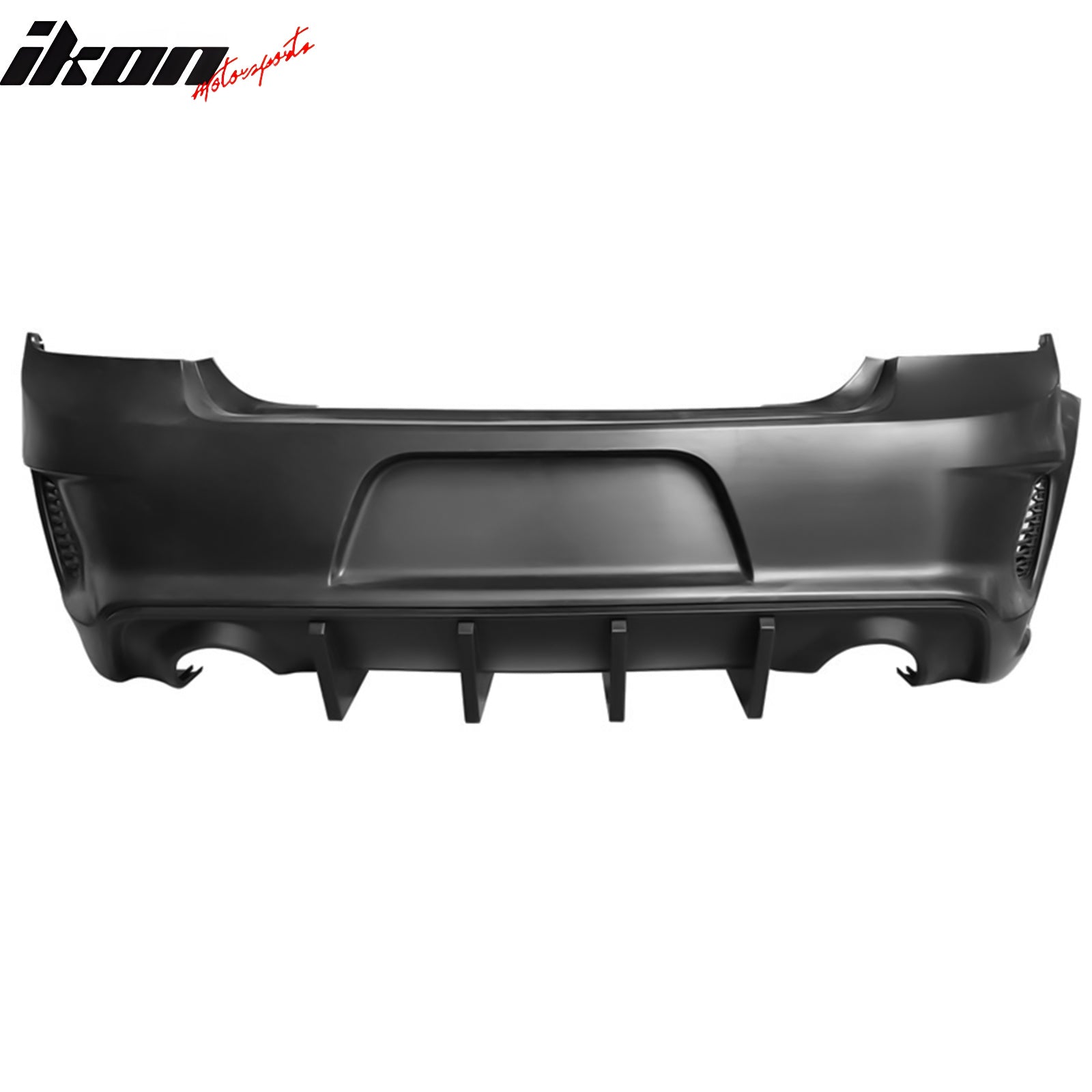 Fits 15-23 Dodge Charger Widebody Whole Bumper W/ LED Matte Black Diffuser Kits