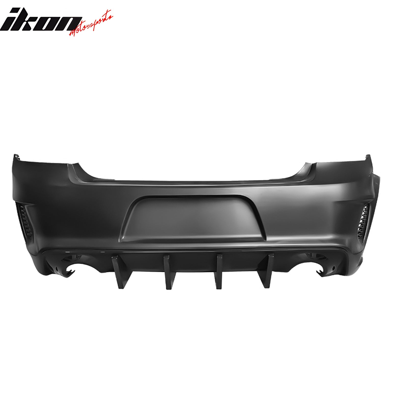 Fits 15-23 Dodge Charger Widebody Whole Bumper Gloss Black Diffuser Kits W/ LED