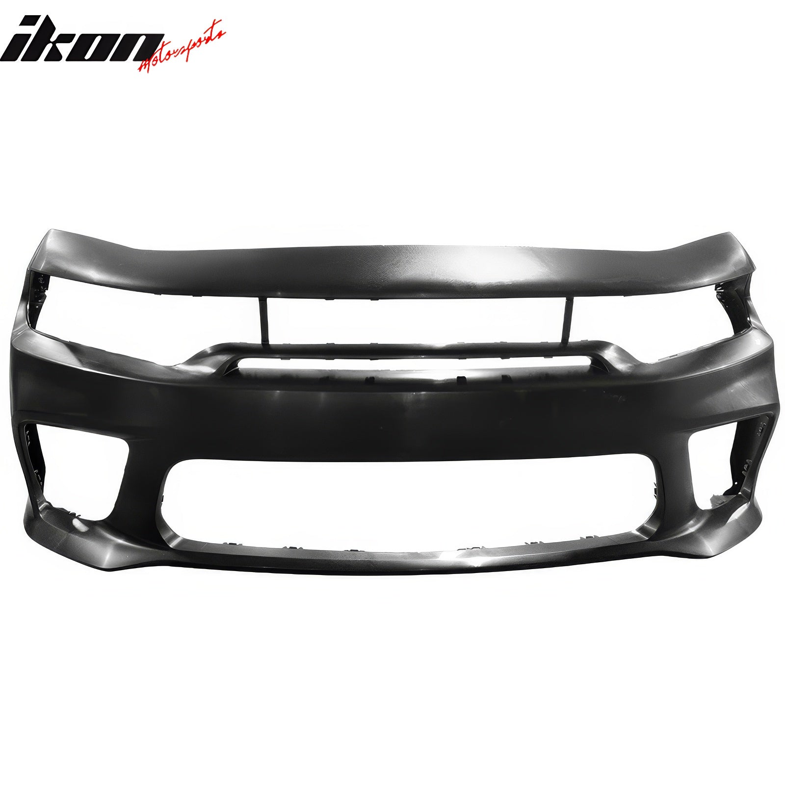 Fits 15-23 Charger PP Front Bumper W/ SRT Upper Lower Grille LED Foglight Cover