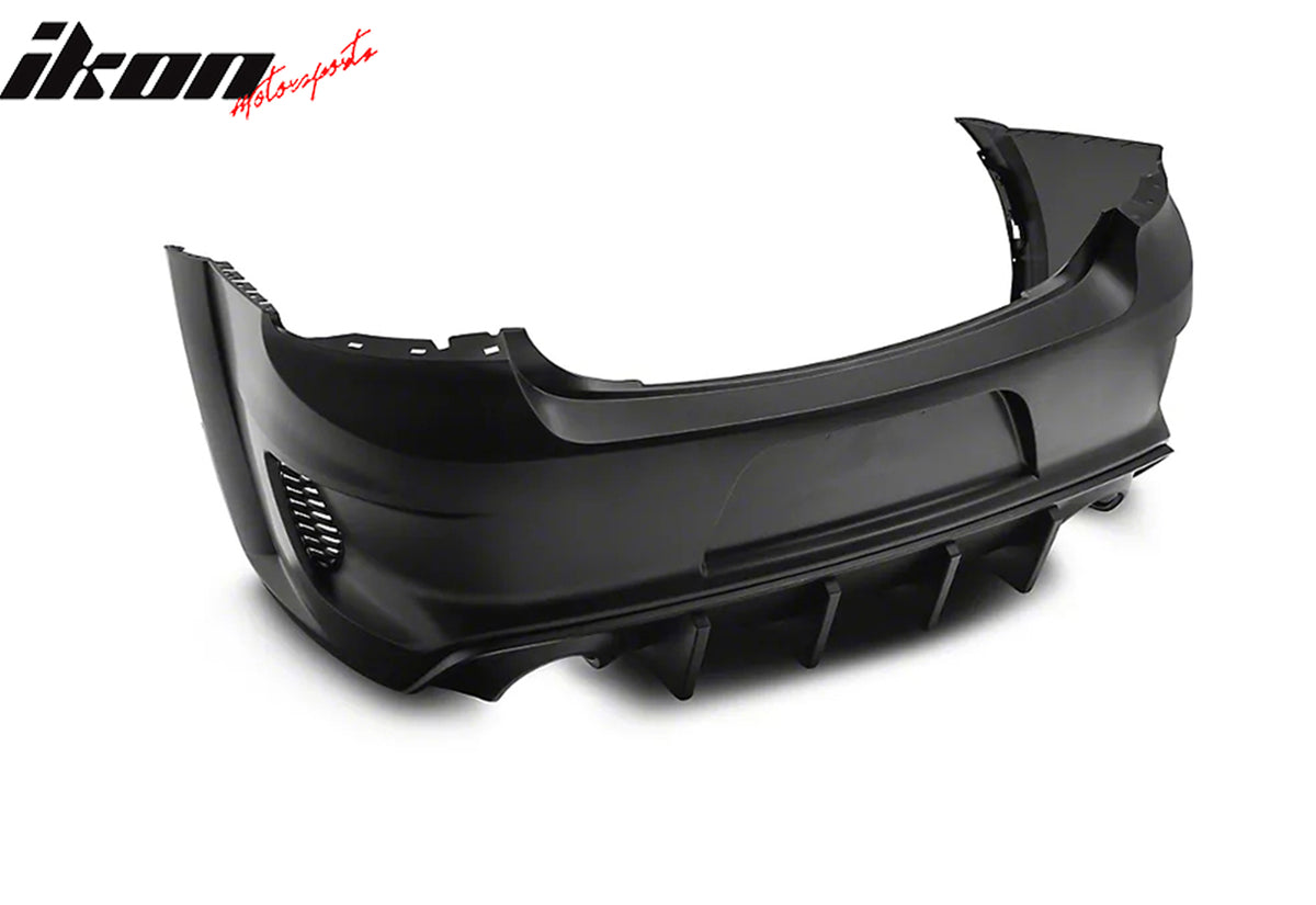 For 15-23 Charger Widebody LED Bumper Covers W/ SRT Grilles Matte Black Diffuser