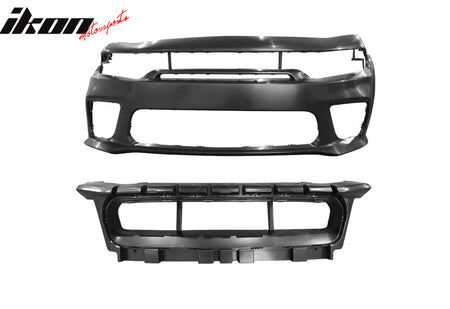 Fits 20-23 Charger Widebody SRT Front Bumper Assembly Replacement W/ LED Grille